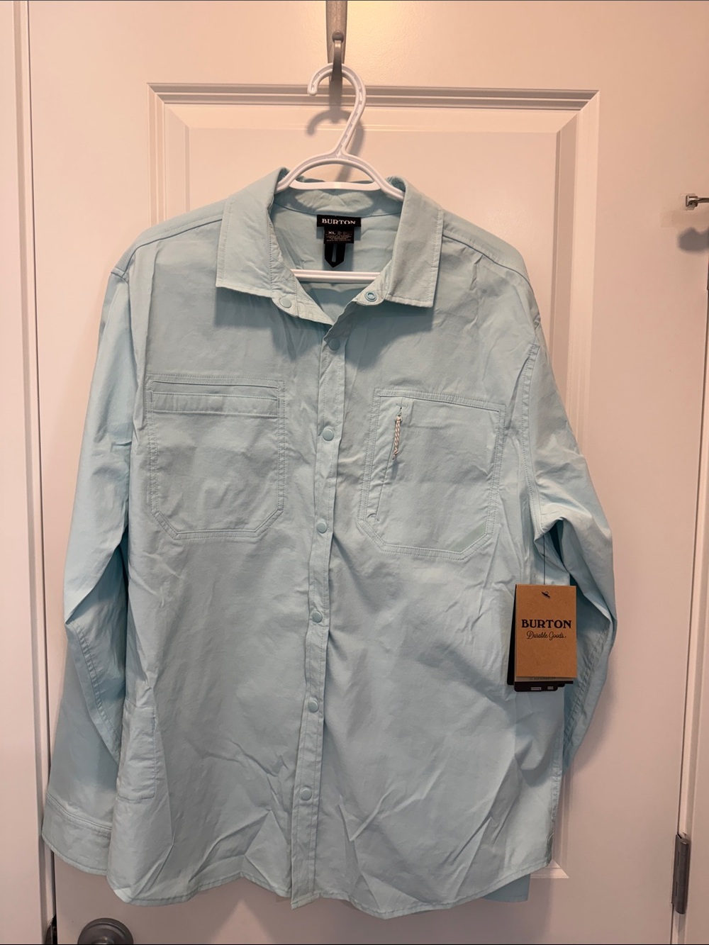 Burton Light Aqua Button-Up Shirt